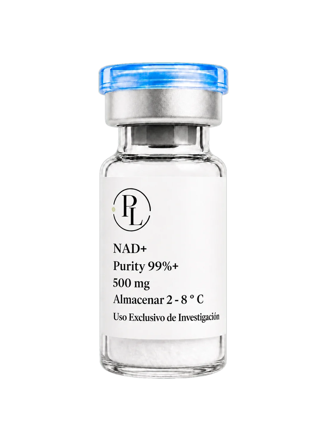 Vial de NAD+ 500 mg para investigación