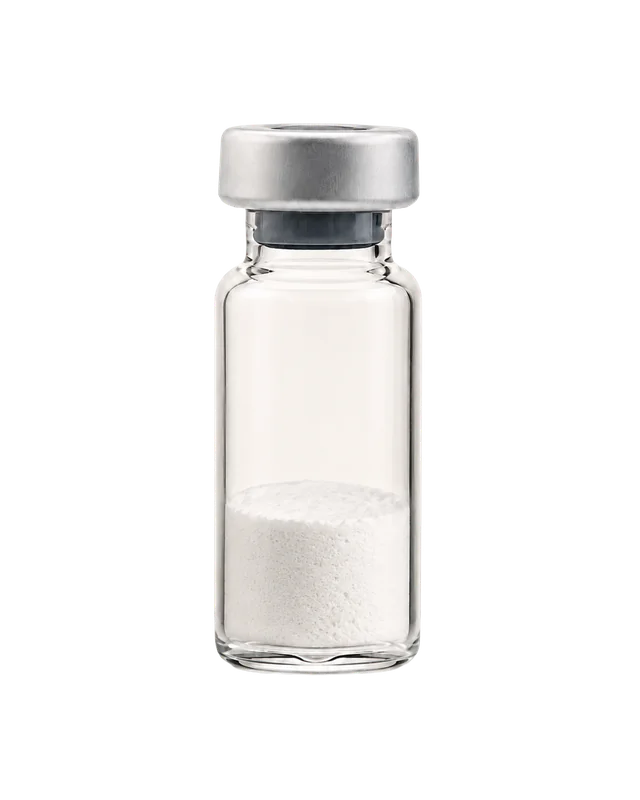 Vial de péptido liofilizado de grado investigación